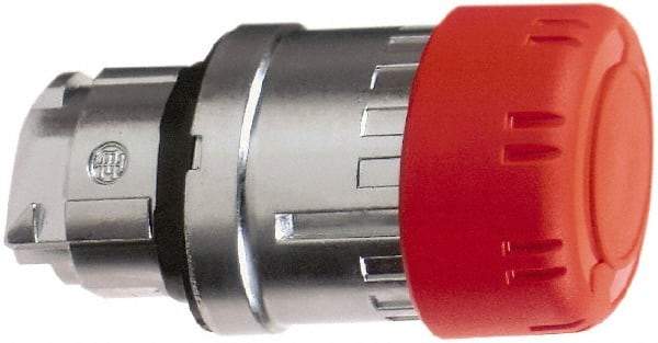 Schneider Electric - 22mm Mount Hole, Extended Mushroom Head, Pushbutton Switch Only - Round, Red Pushbutton, Maintained (MA), Momentary (MO) - Industrial Tool & Supply