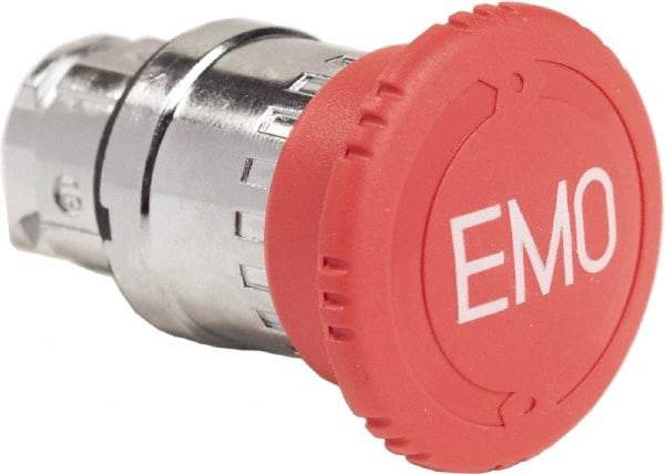 Schneider Electric - Extended Mushroom Head Pushbutton Switch Head - Red, Round Button, Nonilluminated - Industrial Tool & Supply