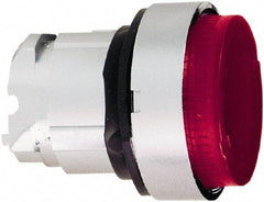 Schneider Electric - 22mm Mount Hole, Extended Straight, Pushbutton Switch Only - Round, Red Pushbutton, Nonilluminated, Momentary (MO) - Industrial Tool & Supply