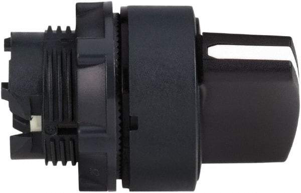 Schneider Electric - 22mm Mount Hole, 3 Position, Handle Operated, Selector Switch Only - Black, Momentary (MO), Nonilluminated, Shock, Vibration and Water Resistant - Industrial Tool & Supply