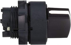 Schneider Electric - 22mm Mount Hole, 3 Position, Handle Operated, Selector Switch Only - Black, Momentary (MO), Nonilluminated, Shock, Vibration and Water Resistant - Industrial Tool & Supply