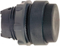 Schneider Electric - 22mm Mount Hole, Extended Straight, Pushbutton Switch Only - Round, Black Pushbutton, Nonilluminated, Maintained (MA) - Industrial Tool & Supply