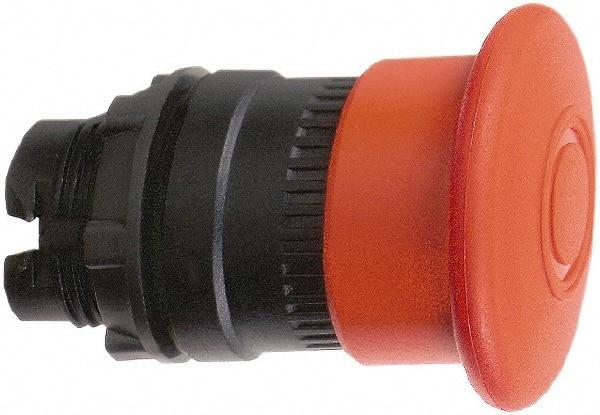 Schneider Electric - 22mm Mount Hole, Extended Mushroom Head, Pushbutton Switch Only - Round, Red Pushbutton, Illuminated, Maintained (MA), Momentary (MO) - Industrial Tool & Supply