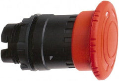 Schneider Electric - 22mm Mount Hole, Extended Mushroom Head, Pushbutton Switch Only - Round, Red Pushbutton, Maintained (MA), Momentary (MO) - Industrial Tool & Supply