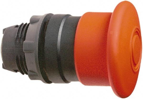 Schneider Electric - 22mm Mount Hole, Extended Mushroom Head, Pushbutton Switch Only - Round, Red Pushbutton, Maintained (MA), Momentary (MO) - Industrial Tool & Supply