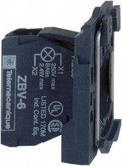 Schneider Electric - 230-240 V Red Lens LED Indicating Light - Screw Clamp Connector, Vibration Resistant - Industrial Tool & Supply