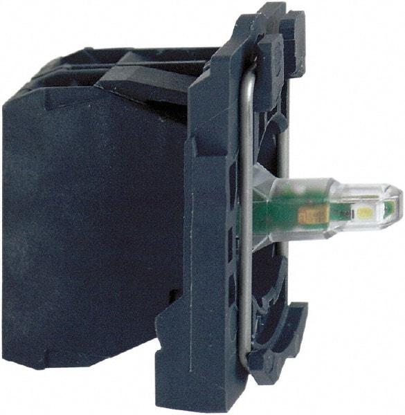 Schneider Electric - 24 V White Lens LED Indicating Light - Screw Clamp Connector, Vibration Resistant - Industrial Tool & Supply