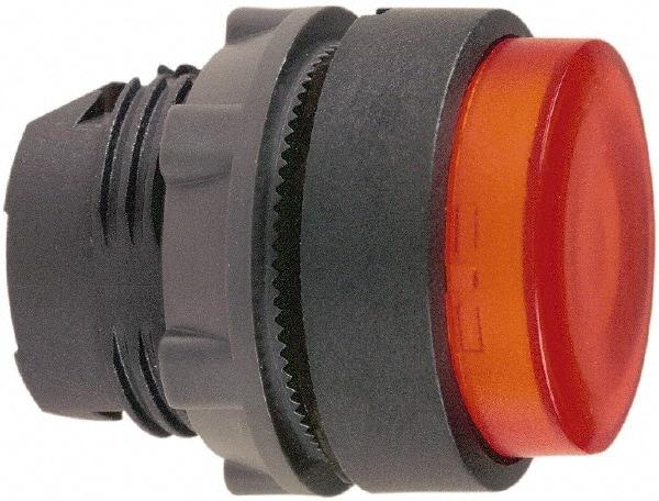 Schneider Electric - 22mm Mount Hole, Extended Straight, Pushbutton Switch Only - Round, Red Pushbutton, Illuminated, Momentary (MO) - Industrial Tool & Supply