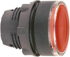 Schneider Electric - 22mm Mount Hole, Flush, Pushbutton Switch Only - Round, Red Pushbutton, Illuminated, Momentary (MO) - Industrial Tool & Supply