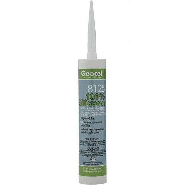 Geocel - 10.3 oz Tube Clear Silicone Cure Sealant - Outdoor - Industrial Tool & Supply