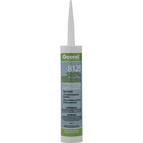 Geocel - 10.3 oz Tube Black Silicone Cure Sealant - Outdoor - Industrial Tool & Supply