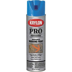 Krylon - 15 fl oz Blue Marking Paint - Water Base Formula - Industrial Tool & Supply