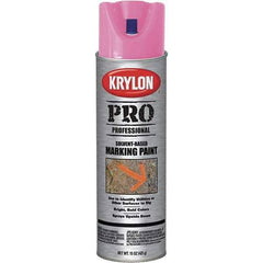 Krylon - 15 fl oz Pink Marking Paint - Solvent Base Formula - Industrial Tool & Supply