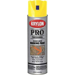 Krylon - 15 fl oz Yellow Marking Paint - Solvent Base Formula - Industrial Tool & Supply