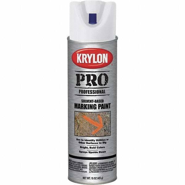 Krylon - 15 fl oz White Marking Paint - Solvent Base Formula - Industrial Tool & Supply