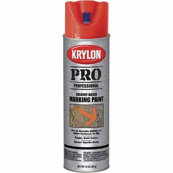 Krylon - 15 fl oz Red/Orange Marking Paint - Solvent Base Formula - Industrial Tool & Supply