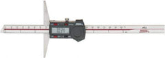 SPI - 0mm to 200mm ABS Plastic (Case) Electronic Depth Gage - 0.03mm Accuracy, 0.01mm Resolution, 4" Base Length - Industrial Tool & Supply