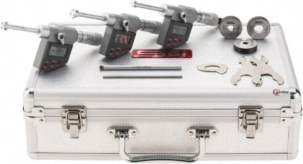 SPI - 0.275 to 0.5", IP65, Carbide Face Chrome Plated Finish, Electronic Inside Micrometer - 0.00005" Resolution, 0.00016" Accuracy, 53.5" Gage Depth - Industrial Tool & Supply