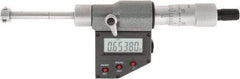 SPI - 0.425" to 0.5", IP65, Carbide Face Chrome Plated Finish, Electronic Inside Micrometer - 0.00005" Resolution, 0.00016" Accuracy, 53.5" Gage Depth - Industrial Tool & Supply