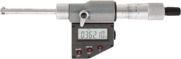 SPI - 0.275" to 0.35", IP65, Carbide Face Chrome Plated Finish, Electronic Inside Micrometer - 0.00005" Resolution, 0.00016" Accuracy, 53.5" Gage Depth - Industrial Tool & Supply