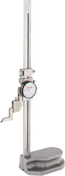 SPI - 12" Stainless Steel Dial Height Gage - 0.001" Graduation, Accurate to 0.0015", Dial Display - Industrial Tool & Supply