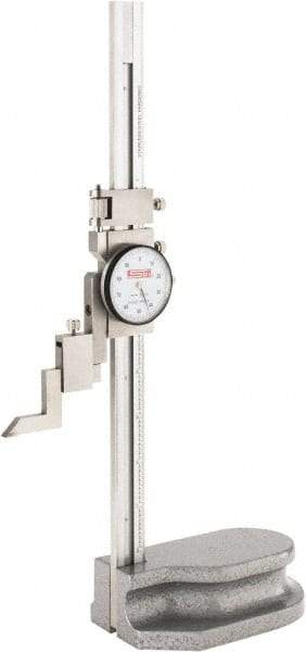 SPI - 8" Stainless Steel Dial Height Gage - 0.001" Graduation, Accurate to 0.001", Dial Display - Industrial Tool & Supply