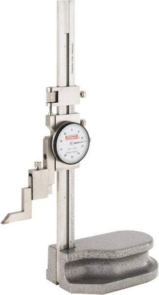 SPI - 6" Stainless Steel Dial Height Gage - 0.001" Graduation, Accurate to 0.001", Dial Display - Industrial Tool & Supply
