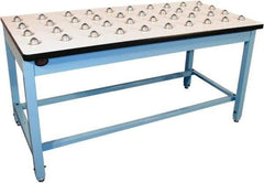 Proline - 60 Wide x 30" Deep x 30" High, Plastic Laminate Workbench - T-Molded Edge, Fixed Legs, Blue - Industrial Tool & Supply