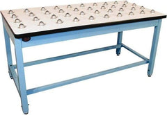 Proline - 60 Wide x 36" Deep x 30" High, Plastic Laminate Workbench - T-Molded Edge, Fixed Legs, Blue - Industrial Tool & Supply