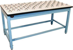 Proline - 60 Wide x 30" Deep x 30" High, Plastic Laminate Workbench - T-Molded Edge, Fixed Legs, Blue - Industrial Tool & Supply