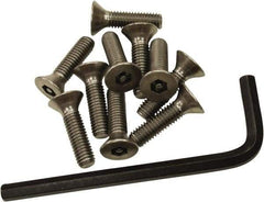 Acorn Engineering - #10-32, 3/4" Long Hex Drive Machine Screw - Flat Head, Grade 18-8 Stainless Steel, Uncoated - Industrial Tool & Supply