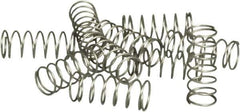 Acorn Engineering - 1/4" OD, 0.02" Wire, 0.65" Free Length, Compression Spring - 2.6 Lb Spring Rating, Stainless Steel - Industrial Tool & Supply