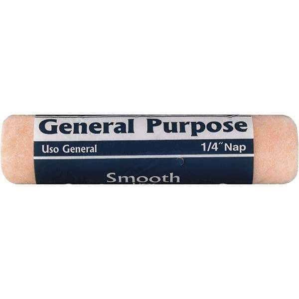Rubberset - 1/4" Nap, 9" Wide Paint Roller Cover - Smooth Texture, Polyester - Industrial Tool & Supply