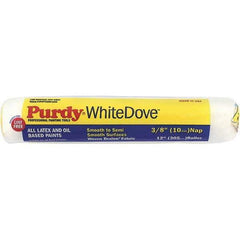 Purdy - 3/8" Nap, 12" Wide Paint Roller Cover - Smooth to Semi-Smooth Texture, Woven Dralon Fabric - Industrial Tool & Supply