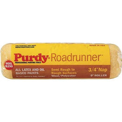 Purdy - 3/4" Nap, 9" Wide Paint Roller Cover - Semi-Smooth to Extra-Rough Texture, 50/50 Polyester & Wool Blend - Industrial Tool & Supply
