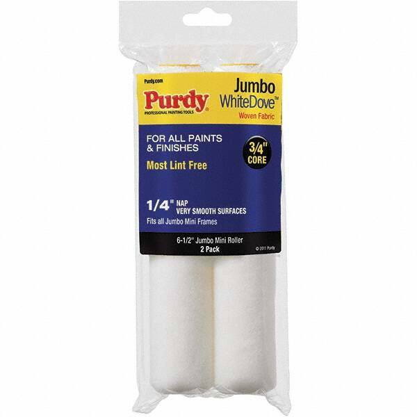 Purdy - 1/4" Nap, 6-1/2" Wide Paint Roller Cover - Smooth to Semi-Smooth Texture, Dralon - Industrial Tool & Supply