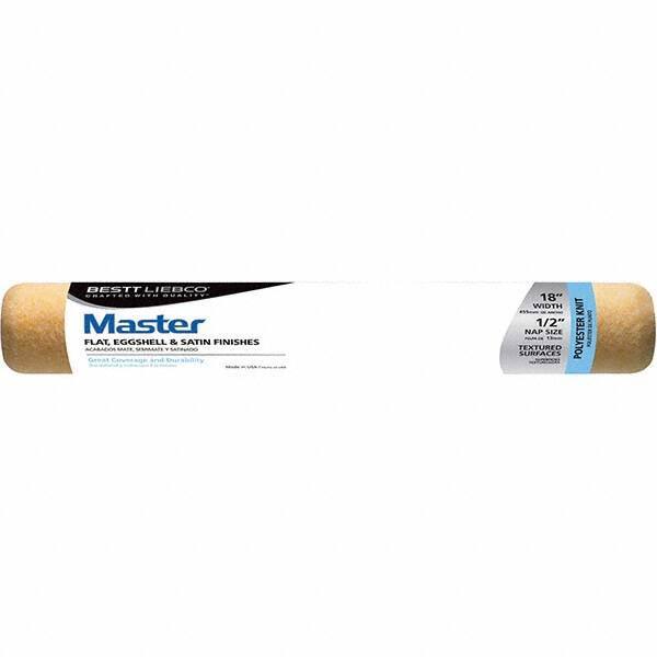 Bestt-Liebco - 1/2" Nap, 18" Wide Paint Roller Cover - Smooth Texture, Polyester - Industrial Tool & Supply