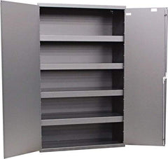 Valley Craft - 4 Shelf Base Storage Cabinet - Steel, 48" Wide x 24" Deep x 84" High, Gray - Industrial Tool & Supply