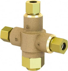 Acorn Engineering - 3/8" Pipe, 125 Max psi, Lead Free Brass Water Mixing Valve & Unit - 4 GPM at 45 psi Flow Rate, Comp End Connections - Industrial Tool & Supply