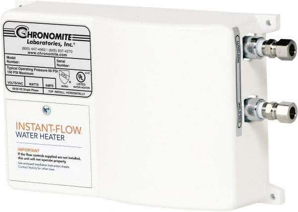 Chronomite - 120 Volt Electric Water Heater - 2.4 KW, 20 Amp, 12 Wire Gauge - Industrial Tool & Supply