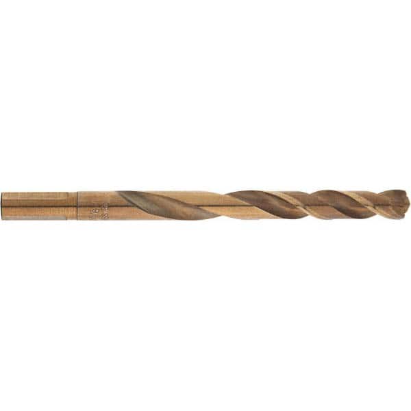 Milwaukee Tool - 27/64" Cobalt, 135° Point, Round with Flats Shank Maintenance Drill Bit - Industrial Tool & Supply