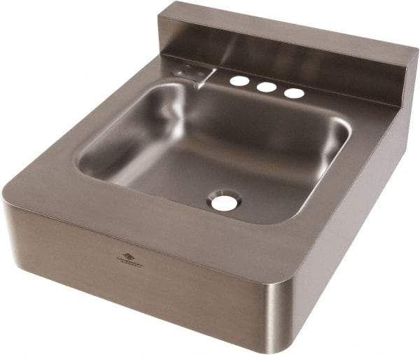 Acorn Engineering - 5" Long x 14" Wide Inside, 1 Compartment, Grade 304 Stainless Steel ADA Lavatory Sink-Wall Mount - 16 Gauge, 22" Long x 18" Wide x 26" High Outside, 5" Deep - Industrial Tool & Supply