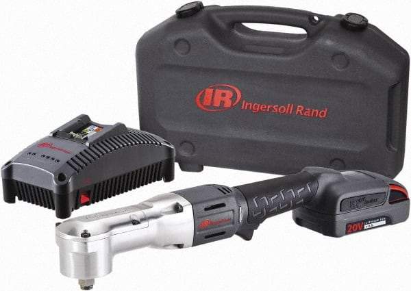 Ingersoll-Rand - 1/2" Drive 20 Volt Angled Cordless Impact Wrench & Ratchet - 1,900 RPM, 3,000 BPM, 180 Ft/Lb Torque, 1 Lithium-Ion Battery Included - Industrial Tool & Supply