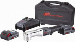 Ingersoll-Rand - 3/8" Drive 20 Volt Angled Cordless Impact Wrench & Ratchet - 1,900 RPM, 3,000 BPM, 180 Ft/Lb Torque, 2 Lithium-Ion Batteries Included - Industrial Tool & Supply