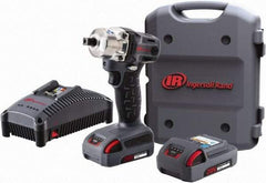 Ingersoll-Rand - 1/2" Drive 20 Volt Pistol Grip Cordless Impact Wrench & Ratchet - 1,900 RPM, 2,800 BPM, 160 Ft/Lb Torque, 2 Lithium-Ion Batteries Included - Industrial Tool & Supply