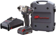Ingersoll-Rand - 1/4" Drive 20 Volt Pistol Grip Cordless Impact Wrench & Ratchet - 1,900 RPM, 2,800 BPM, 160 Ft/Lb Torque, 1 Lithium-Ion Battery Included - Industrial Tool & Supply