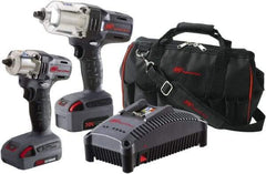 Ingersoll-Rand - 20 Volt Cordless Tool Combination Kit - Includes 1/2" Impact Wrench & 1/2" Drill/Driver, Lithium-Ion Battery Included - Industrial Tool & Supply