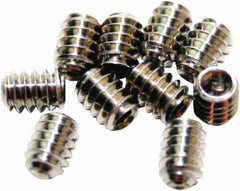Acorn Engineering - #6-32, 3/16" Long, Flat Point Set Screw - Grade 18-8 Stainless Steel - Industrial Tool & Supply