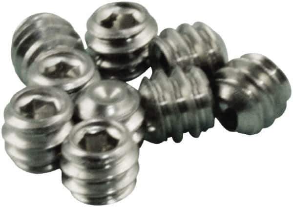Acorn Engineering - #6-32, 1/8" Long, Flat Point Set Screw - Grade 18-8 Stainless Steel - Industrial Tool & Supply