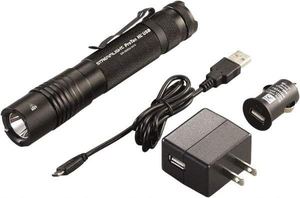 Streamlight - White LED Bulb, 850 Lumens, Industrial/Tactical Flashlight - Black Aluminum Body, 1 3.7V Lithium-Ion Battery Included - Industrial Tool & Supply